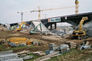 Abbruch Neckarbr&uuml;cke in Mannheim