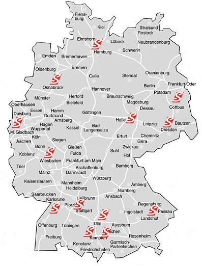 Servicest&uuml;tzpunkte der Gebr. Steck GmbH